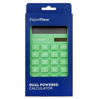 Dual Powered Calculator: Pastel Green