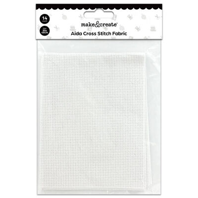 Aida Cross Stitch Fabric: White image number 1