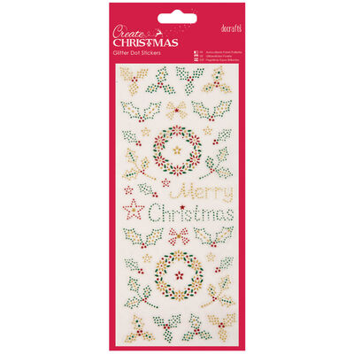 Christmas Holly Dot Stickers image number 1