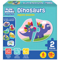 PlayWorks Dinosaurs Jigsaw Puzzles: Pack of 6