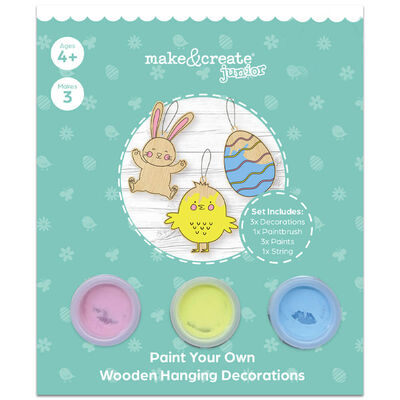 Paint Your Own Easter Wooden Hanging Decorations image number 1
