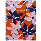 A4 Orange & Blue Flowers Notebook image number 1