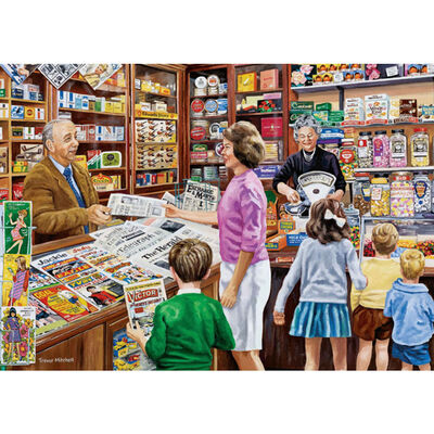 1960s Newsagent 1000 Piece Jigsaw Puzzle image number 2