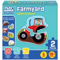 PlayWorks Farmyard Jigsaw Puzzles: Pack of 6