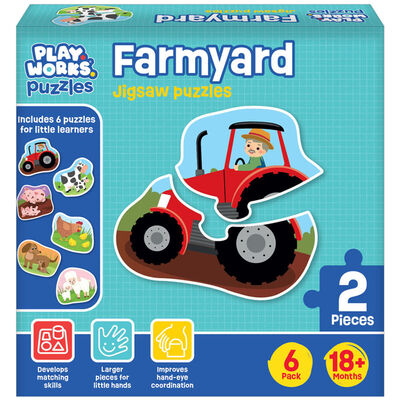 PlayWorks Farmyard Jigsaw Puzzles: Pack of 6 image number 1