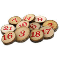 Wood Advent Numbers: Pack of 24