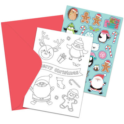 Colour Your Own Christmas Cards: Pack of 6 image number 2