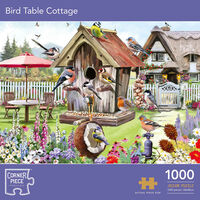 Bird Table Cottage 1000 Piece Jigsaw Puzzle