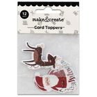 Christmas Reindeer & Santa Card Toppers: Pack of 12 image number 1