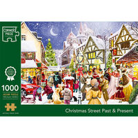 Christmas Street Past & Present 1000 Piece Jigsaw Puzzle