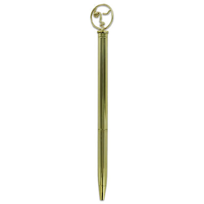 Abstract Topped Gold Metal Pen: Assorted image number 1