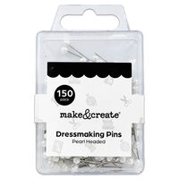 Pearl Headed Dressmaking Pins: Pack of 150