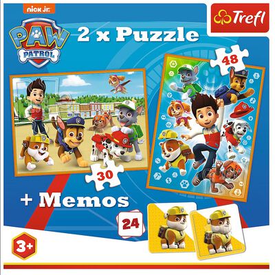 Paw Patrol 2 In 1 Puzzle and Memos From 1.50 GBP | The Works