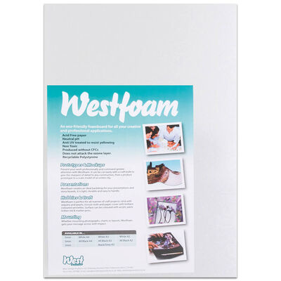 A4 White Foamboard Sheets: Pack of 5 image number 1