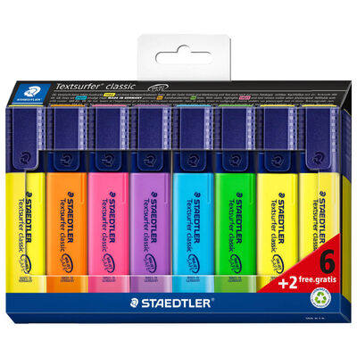 Staedtler Textsurfer Highlighters: Pack of 8 image number 1