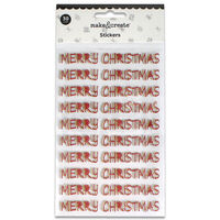 Merry Christmas Glitter Stickers: Pack of 30