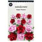 Red and Pink Paper Flowers: Pack of 14 image number 1