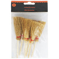 Halloween Mini Brooms: Pack of 6