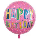 31 Inch Happy Birthday Pink Helium Balloon image number 1