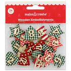 Christmas Advent Wooden Number Embellishments image number 1