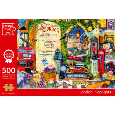 London Highlights 500 Piece Jigsaw Puzzle image number 1