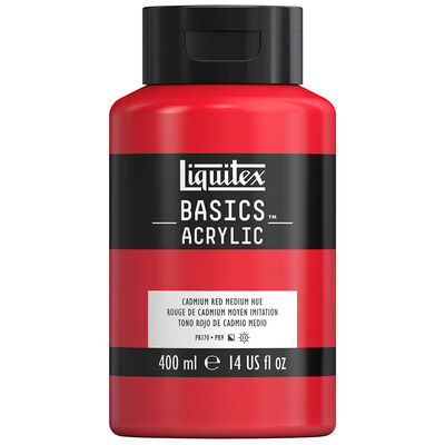 Liquitex Basics Acrylic Paint 400ml: Cadmium Red Medium Hue image number 1