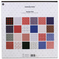 Christmas Tartan Design Pad: 12 x 12 Inches