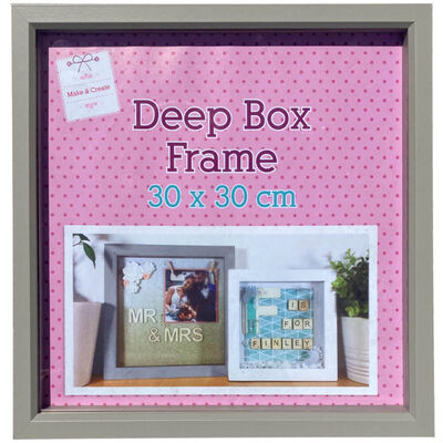 Grey Deep Box Frame - 30cm x 30cm image number 1
