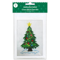 Make Your Own Cross Stitch Card Kit: Tree