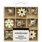 Wooden Butterflies and Bees Embellishments: Pack of 45 image number 1