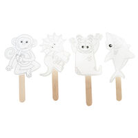 Colour Your Own Stick Characters  Pack of 4