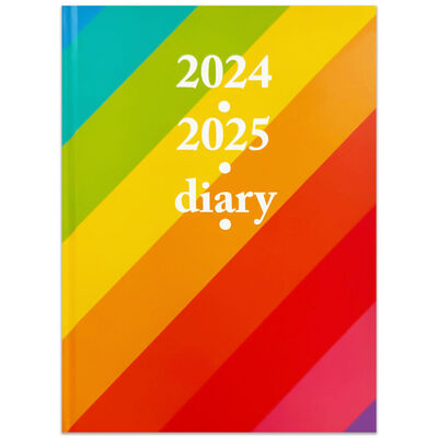 B5 Rainbow 2024-2025 Day a Page Academic Diary image number 1