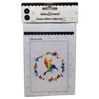 Cross Stitch Card Set: Hummingbird