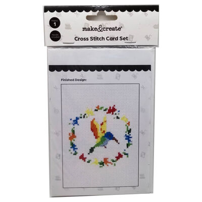 Cross Stitch Card Set: Hummingbird image number 1