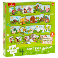 Fairy Tale 4 x 8 Jigsaw Puzzles & Story Cards