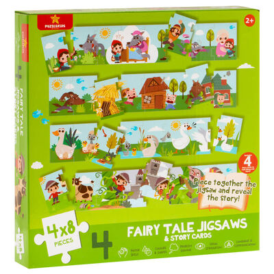 Fairy Tale 4 x 8 Jigsaw Puzzles & Story Cards image number 1