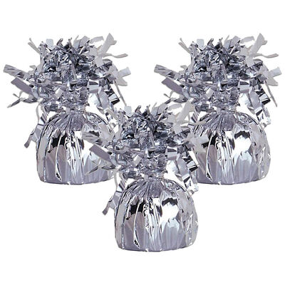 Silver Foil Balloon Weights: Pack of 3 image number 1