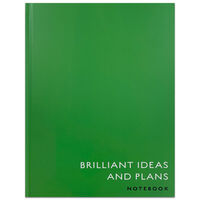 A4 Green Ideas & Plans Casebound Notebook