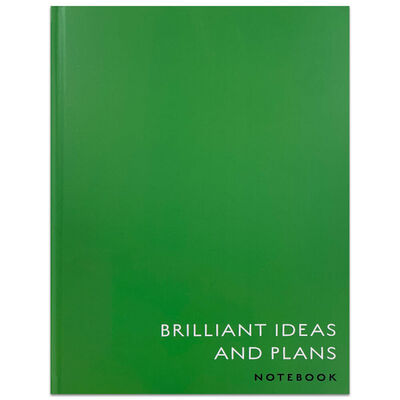 A4 Green Ideas & Plans Casebound Notebook image number 1