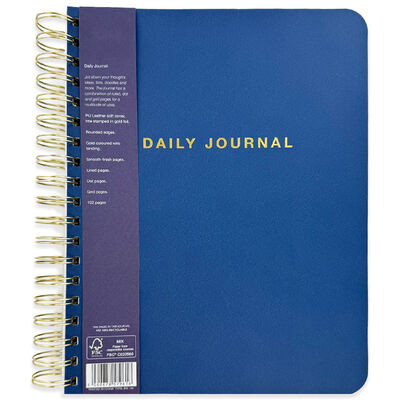 Faux Leather Daily Journal: Navy image number 1