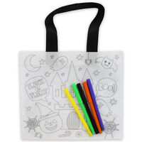 Colour Your Own Halloween Canvas Bag: Assorted