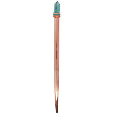 Rose Gold Crystal Quartz Top Ballpoint Pen: Assorted image number 1