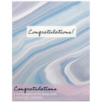 Congratulations Marble Notecards: Pack of 8