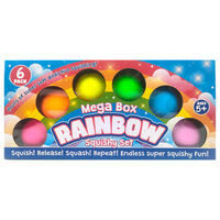 Rainbow Squishy Balls: Pack of 6