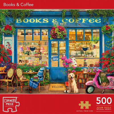 Books and Coffee 500 Piece Jigsaw Puzzle image number 1