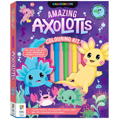 Amazing Axolotls Colouring Kit image number 1