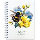 A5 Watercolour Bee 2024-2025 Day a Page Academic Diary image number 1