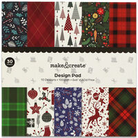 Christmas Tartan Design Pad: 6 x 6 Inches