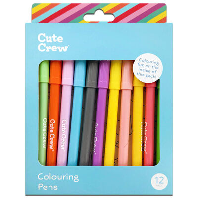 Cute Crew Colouring Pens: Pack of 12 image number 1