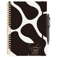 B5 Mono Hardback Wiro Notebook with Pen